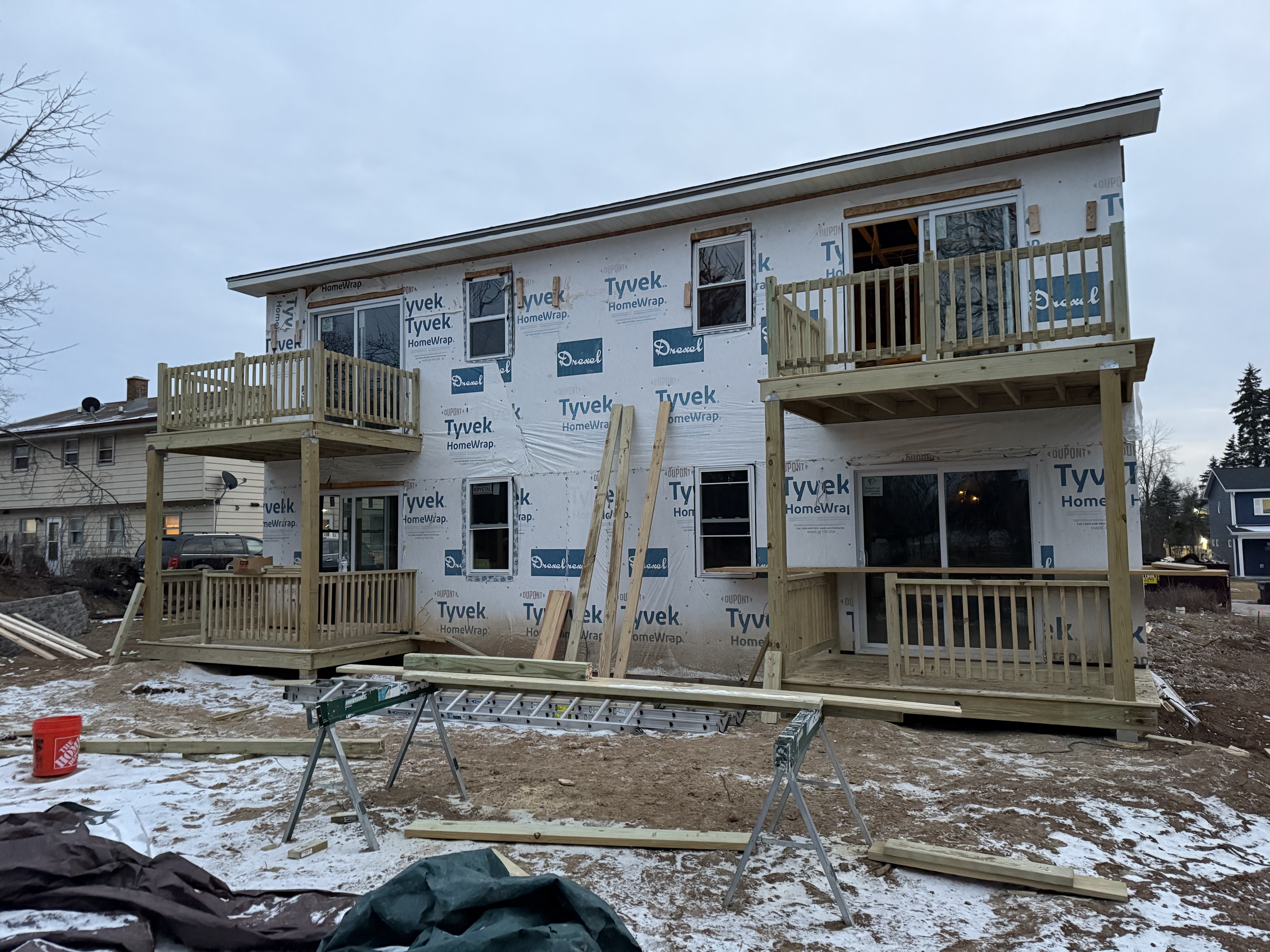 Home addition with decks